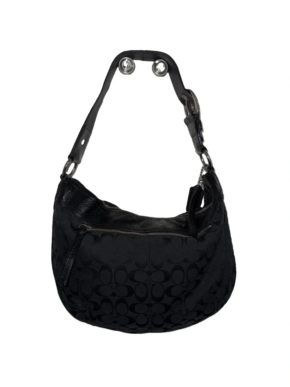 Vintage Y2K Coach Soho Pleated Shoulder Bag Signature jacquard canvas